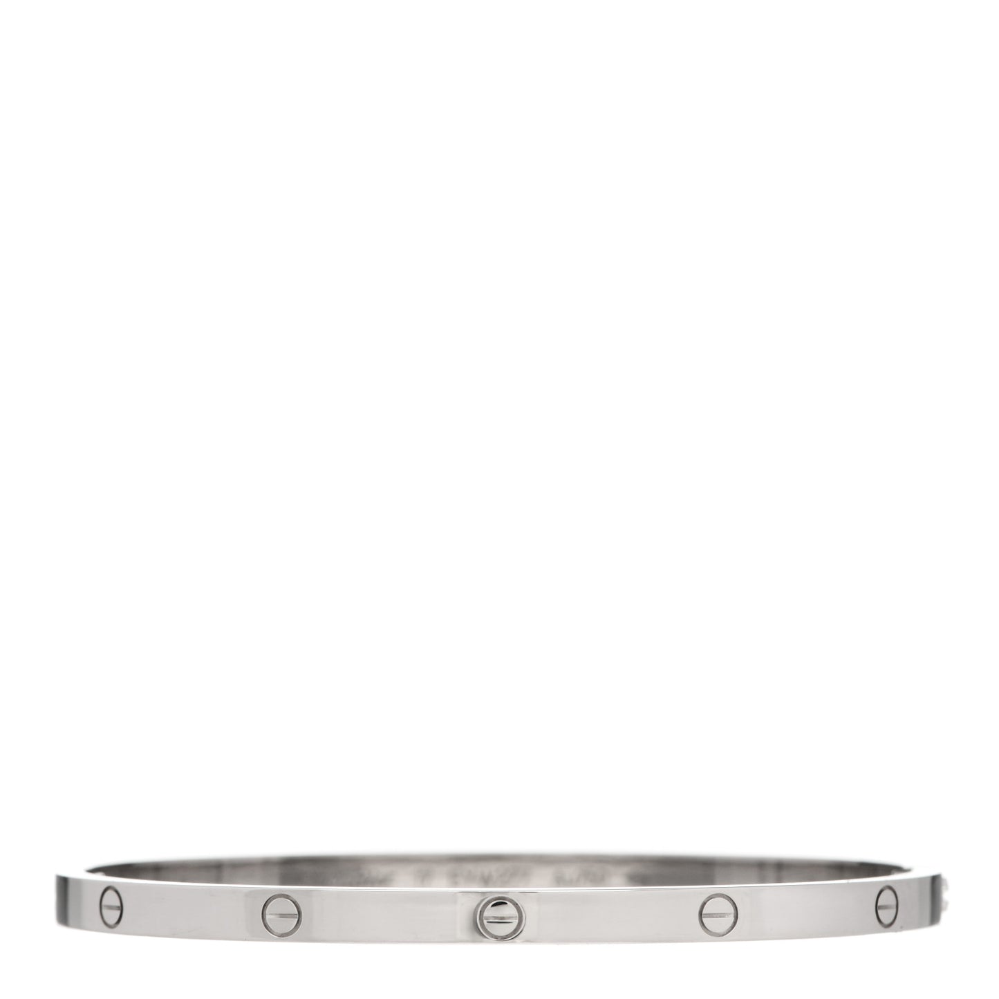 18K White Gold Small LOVE Bracelet 17