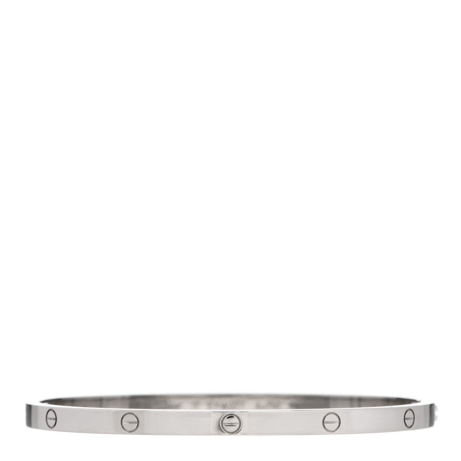 Cartier 18K White Gold Small LOVE Bracelet 17 1 of 5