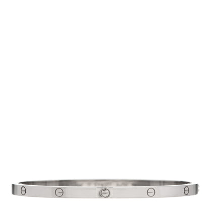 Cartier 18K White Gold Small LOVE Bracelet 17 1 of 5