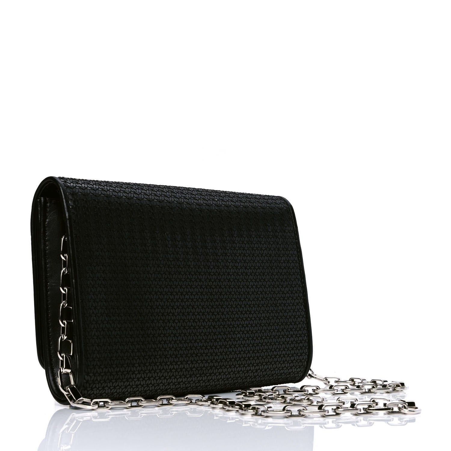 Louis Vuitton Sequin Calfskin Chain Louise GM Black 2 of 4