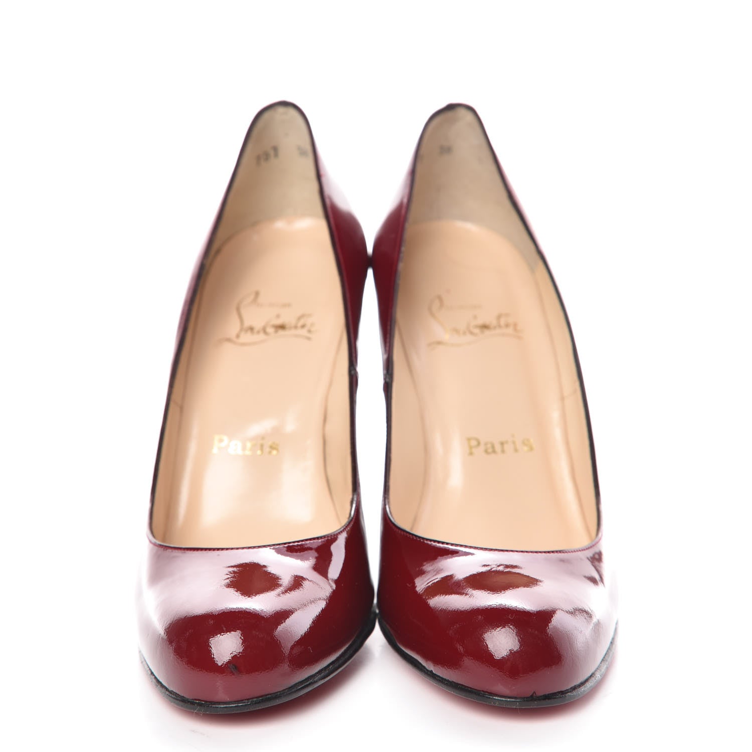 Christian Louboutin Patent Ron Ron Zeppa Wedges 38 Red 2 of 12
