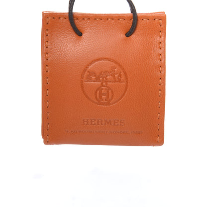 Hermes Milo Lambskin Swift Shopping Bag Charm Feu Gold 3 of 4