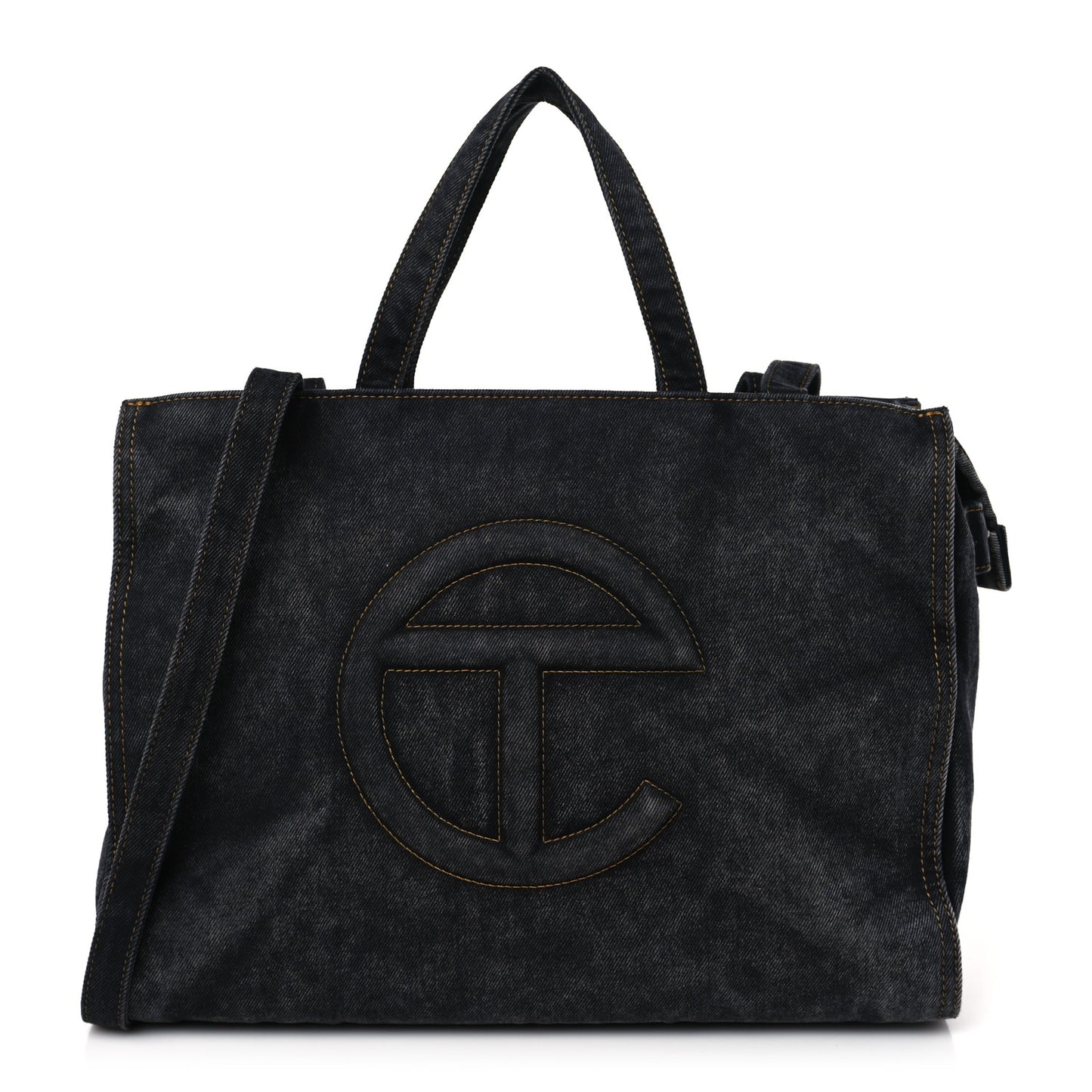 Denim Medium Shopping Bag Black