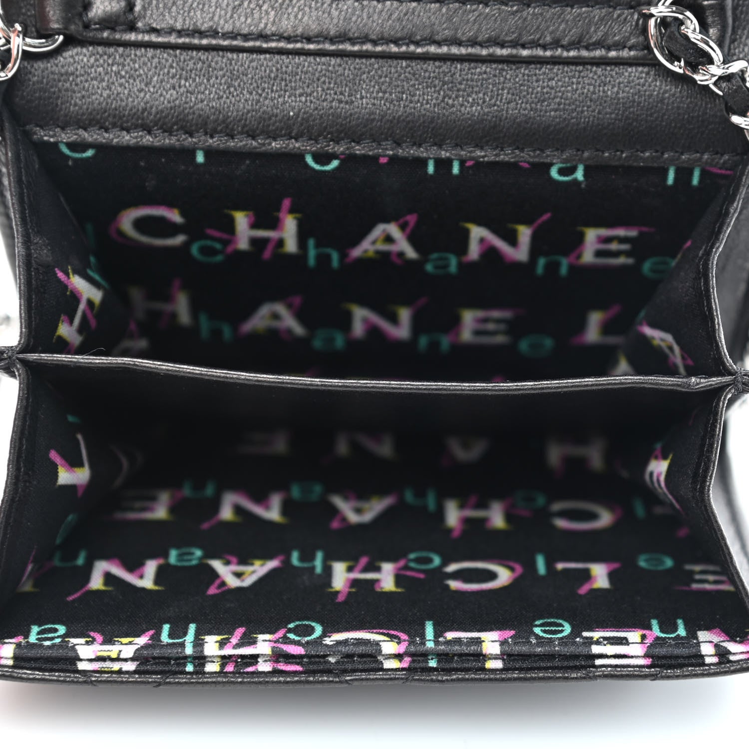 Chanel Lambskin Quilted Clutch With Chain Black 4 of 4