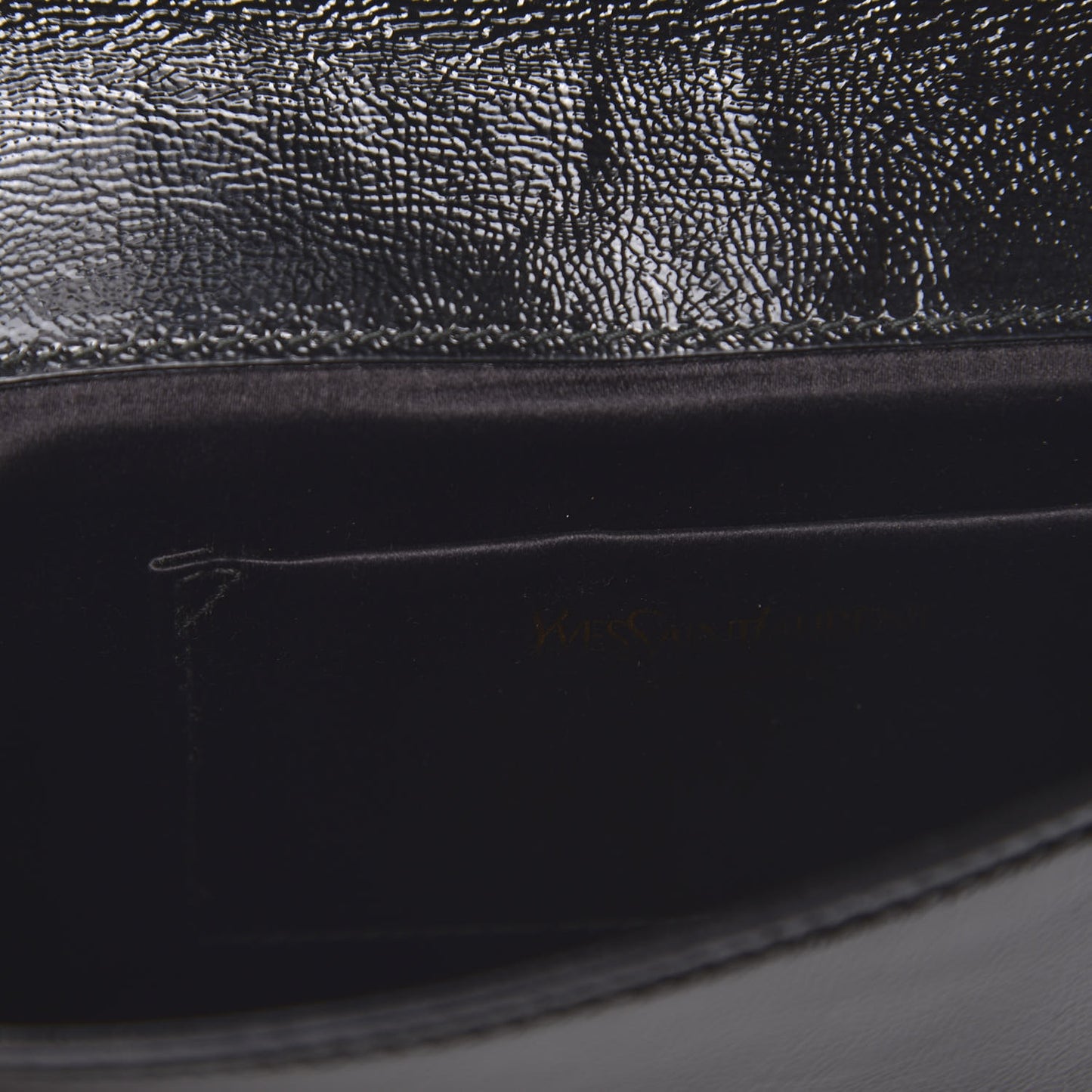 Textured Patent Monogram Small Belle De Jour Clutch Black
