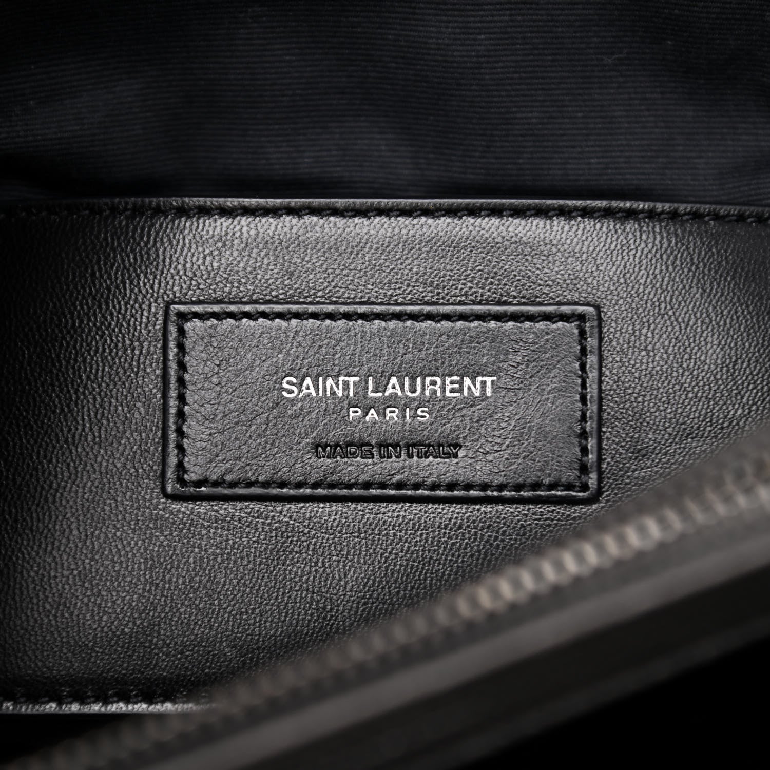Saint Laurent Sheepskin Matelasse Chevron Monogram Large College Satchel Dark Anthracite 6 of 14