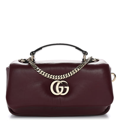 Gucci Lambskin Mini GG Milano Top Handle Shoulder Bag Rosso Ancora 1 of 10
