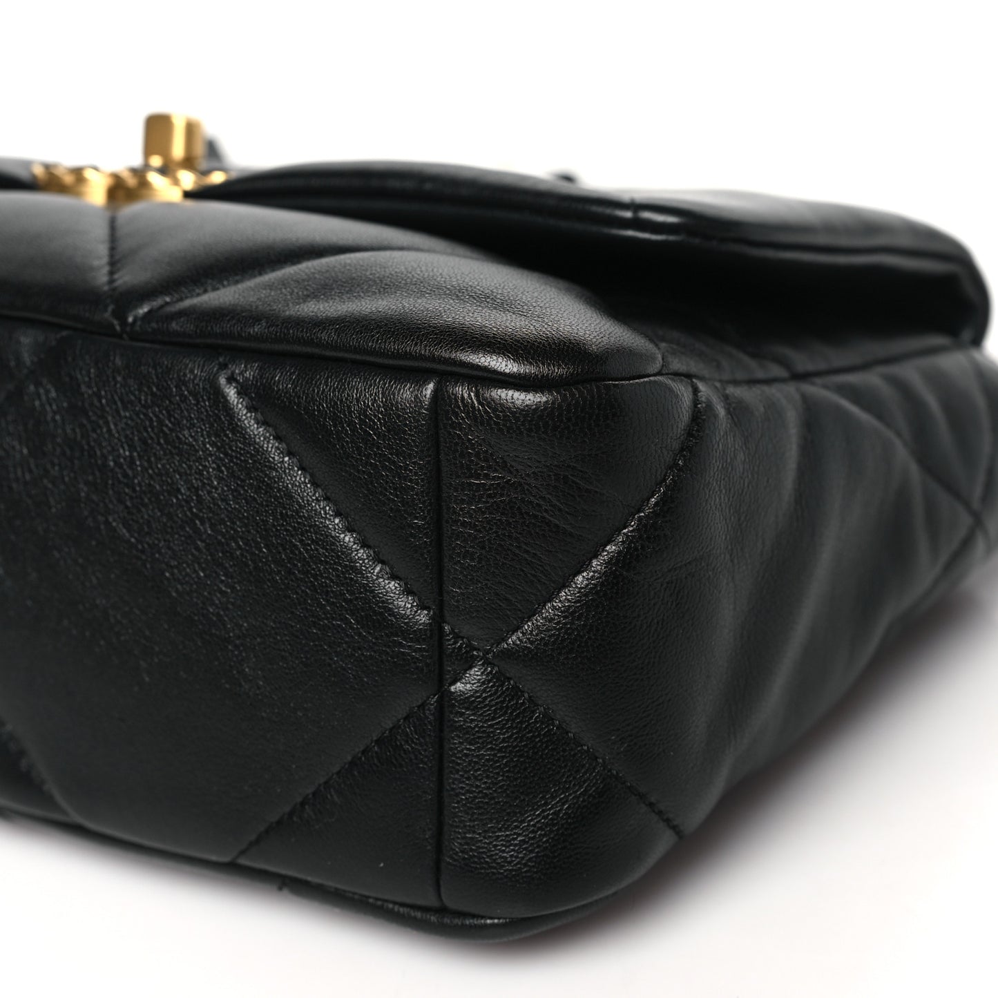 Lambskin Quilted Medium Chanel 19 Flap Black