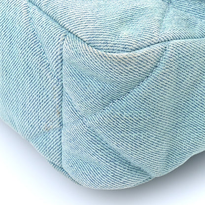 Chanel Denim Quilted Medium Chanel 19 Flap Neon Blue 10 of 11