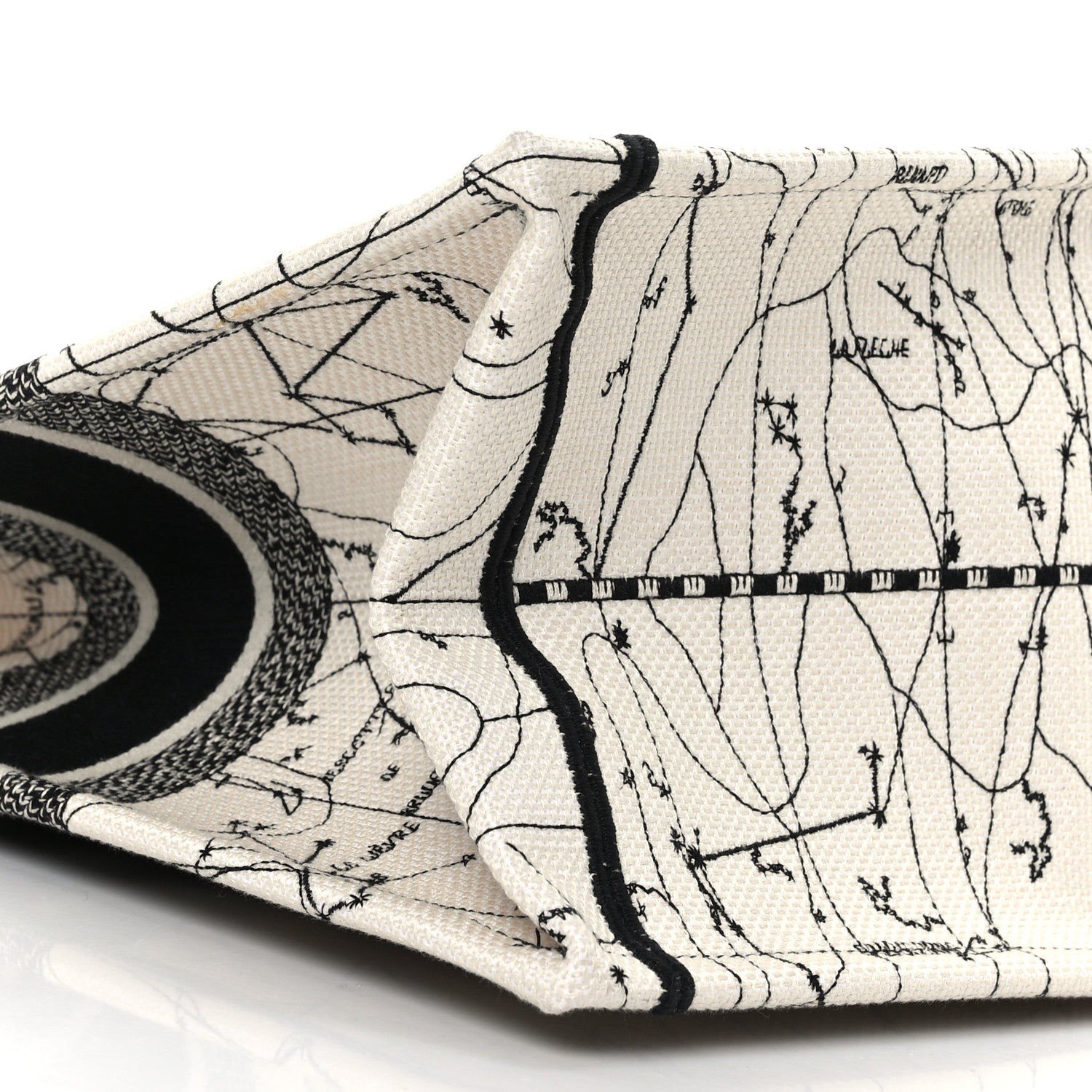 Christian Dior Canvas Embroidered Zodiac Book Tote Latte Multicolor 8 of 12