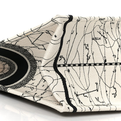Christian Dior Canvas Embroidered Zodiac Book Tote Latte Multicolor 8 of 12