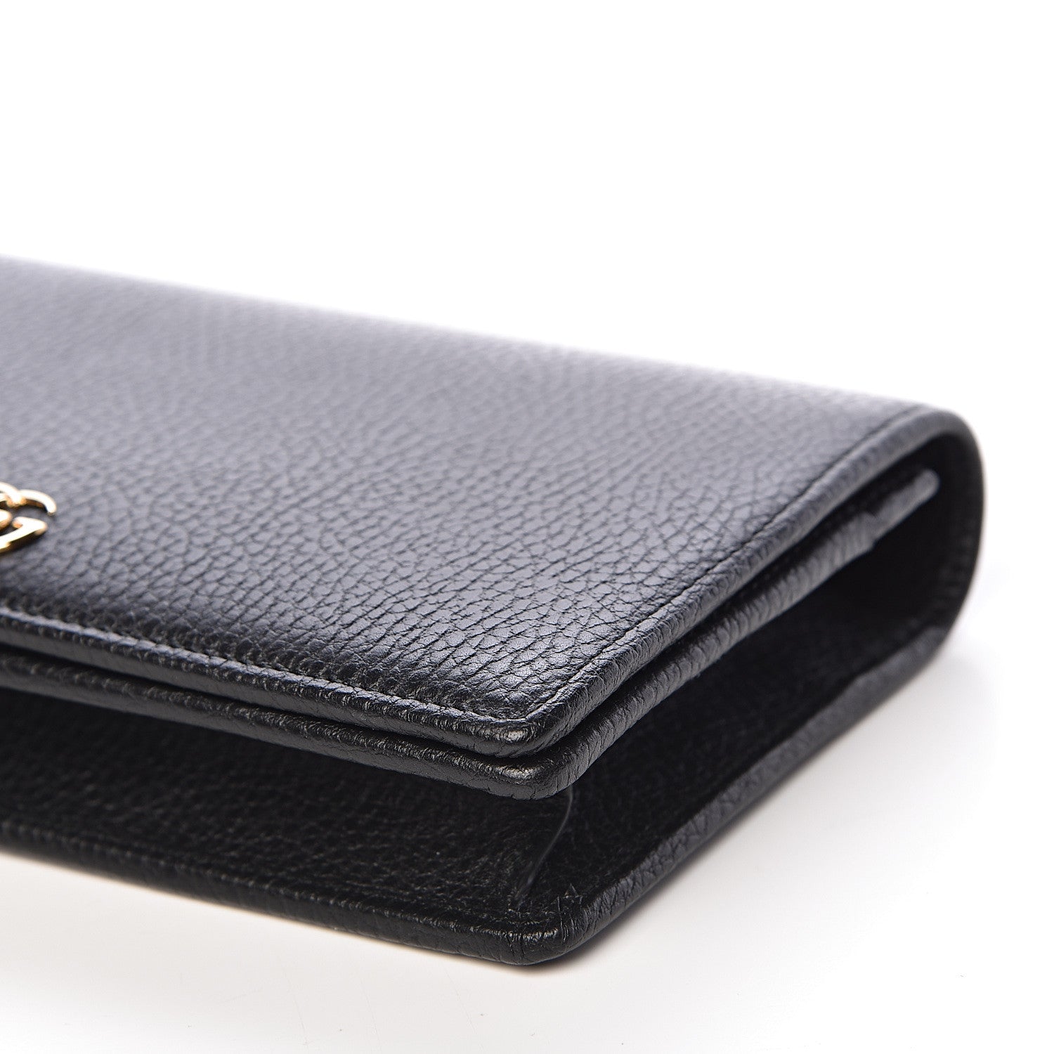 Gucci Calfskin Mini GG Marmont Chain Wallet Black 8 of 10