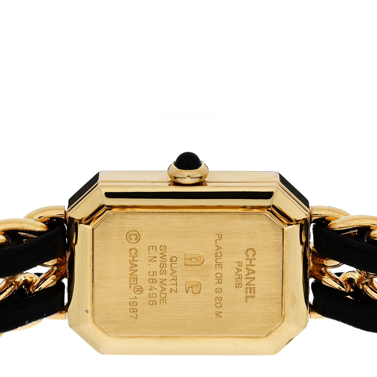Stainless Steel Lambskin 20mm Chain Premiere Quartz Watch Gold M