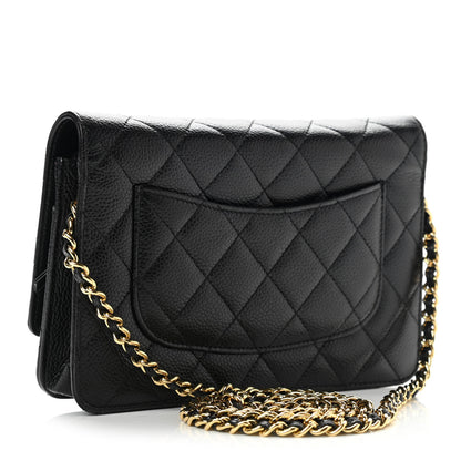 Chanel Caviar Quilted Wallet On Chain WOC Black 4 of 13