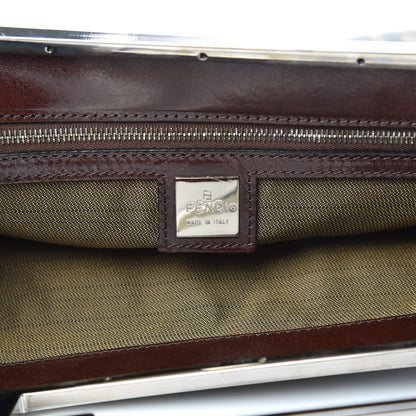 Fendi Zucca Flap Clutch Tobacco 6 of 6