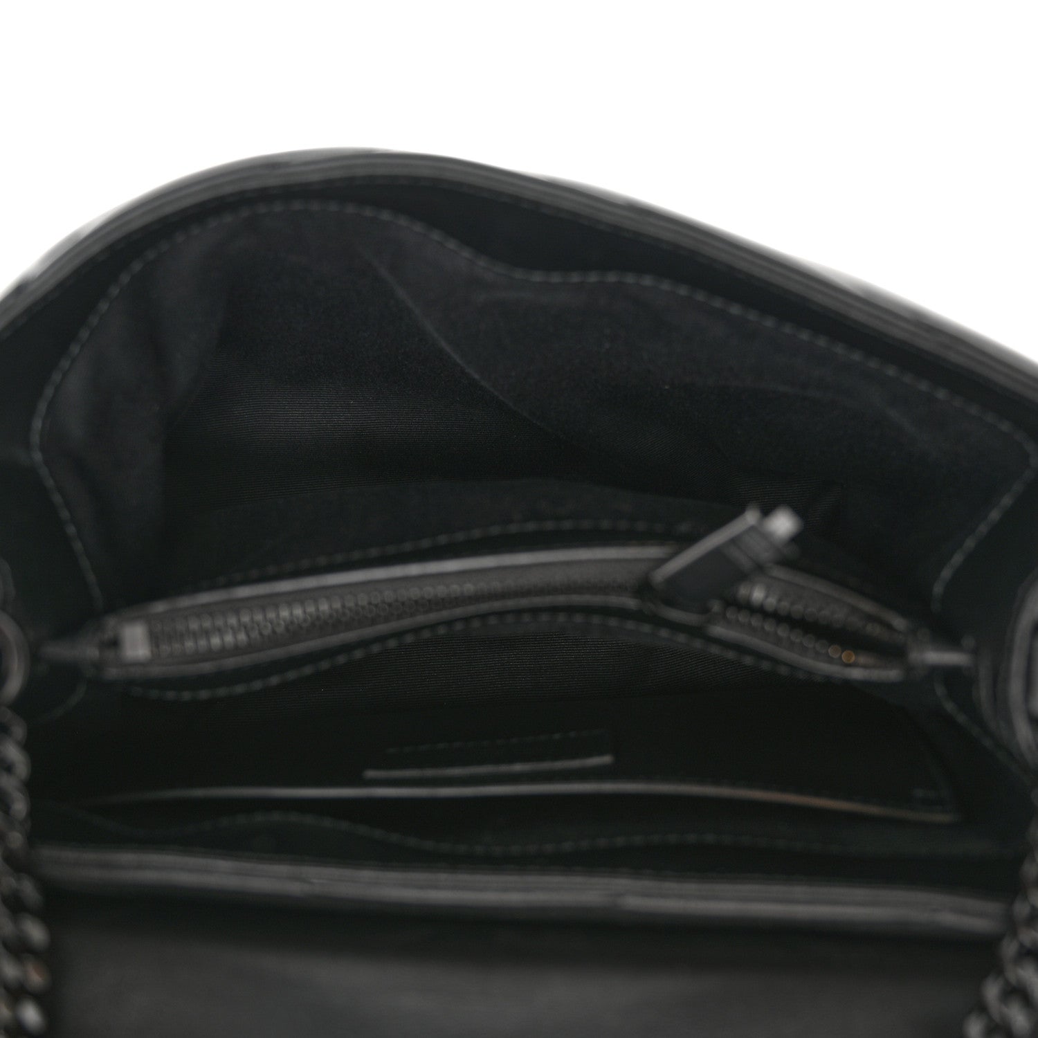 Saint Laurent Calfskin Y Quilted Monogram Monochrome Small Loulou Chain Satchel Black 5 of 10