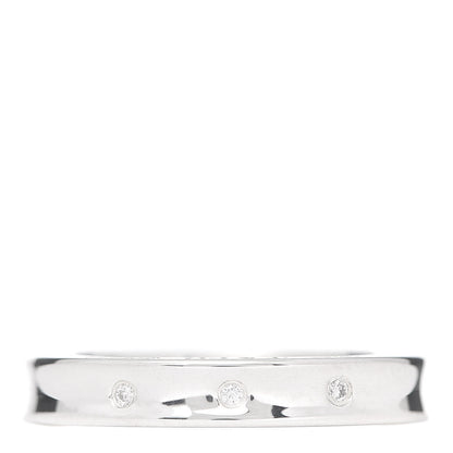 Tiffany Sterling Silver 3 Diamond 1837 Ring 50 5.5 1 of 6