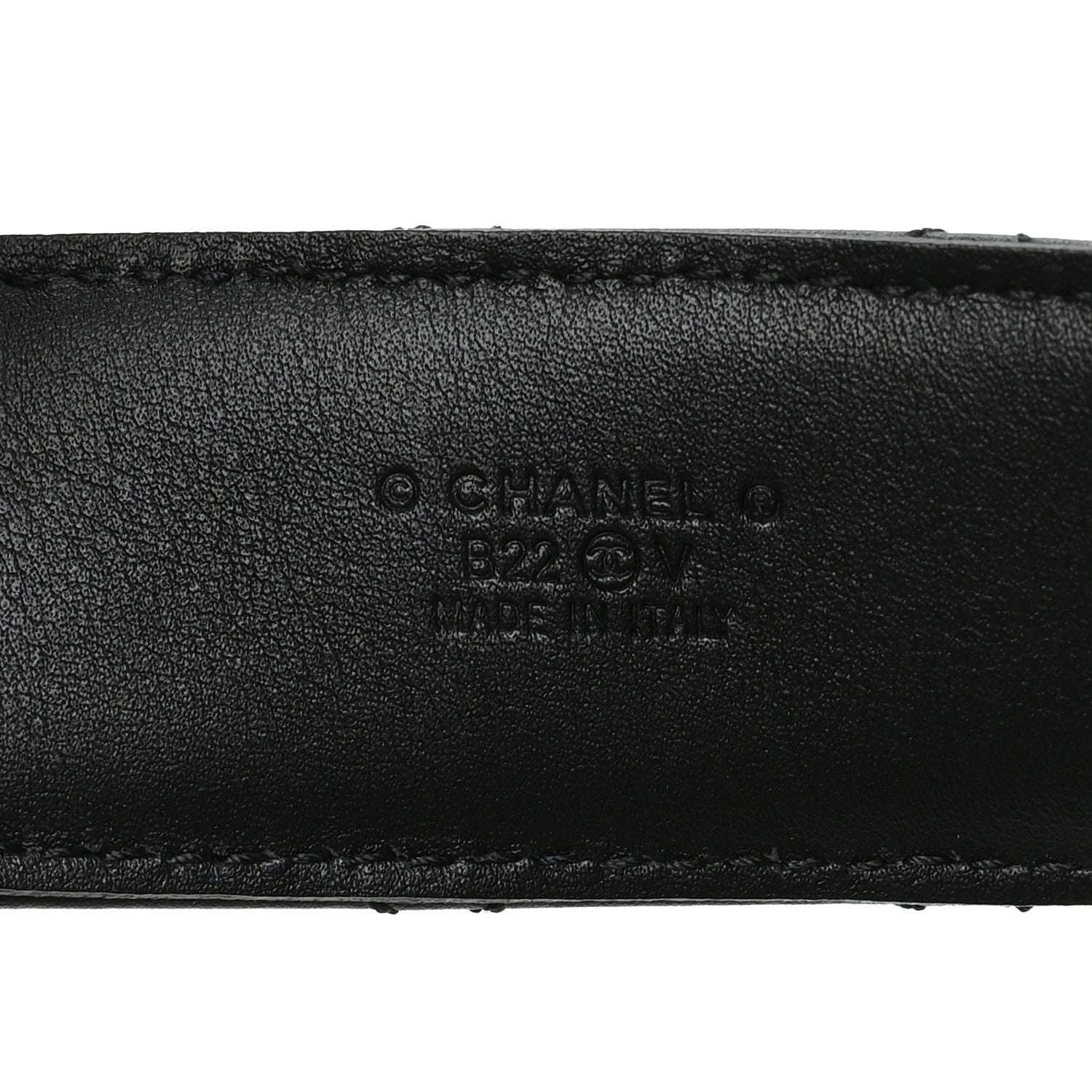 Chanel Calfskin Quilted CC Chain Belt 80 32 Black 1888180