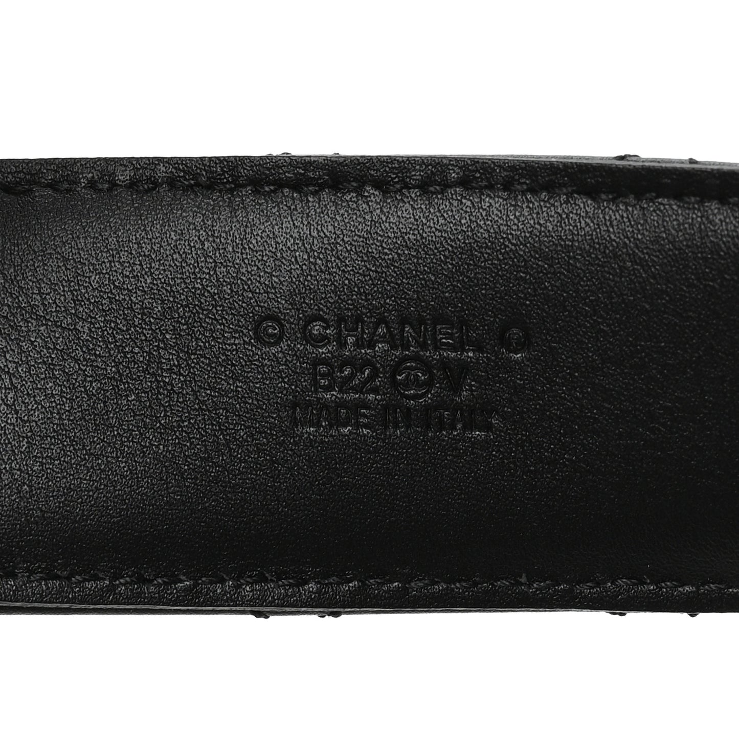Calfskin Quilted CC Chain Belt 80 32 Black