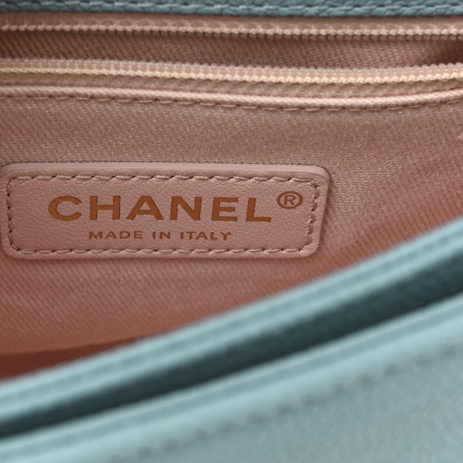 Chanel Grained Calfskin Quilted Small Cuba Top Handle Flap Blue 6 of 10
