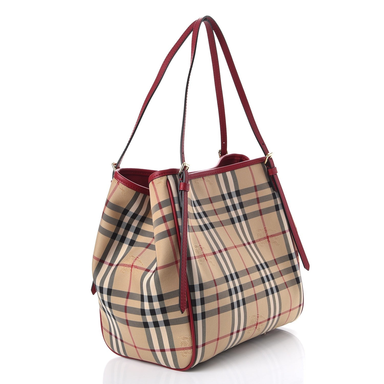Burberry Horseferry Check Small Canterbury Tote Parade Red 3 of 8