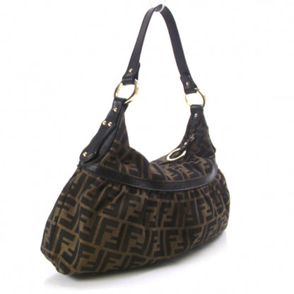 Fendi Zucca Cuoio Lucido Hobo Tobacco Moro 3 of 12