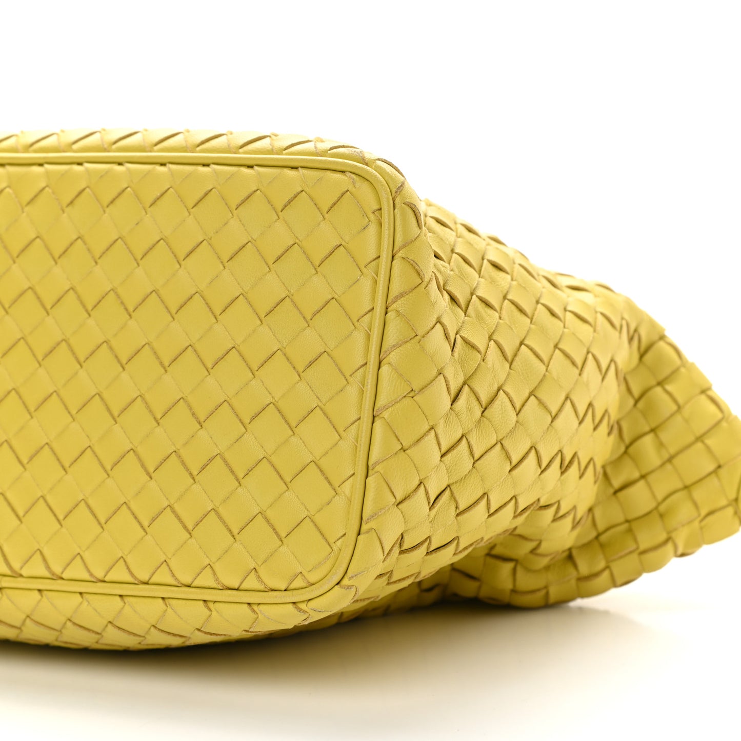 Nappa Intrecciato Small Shoulder Bag Chartreuse