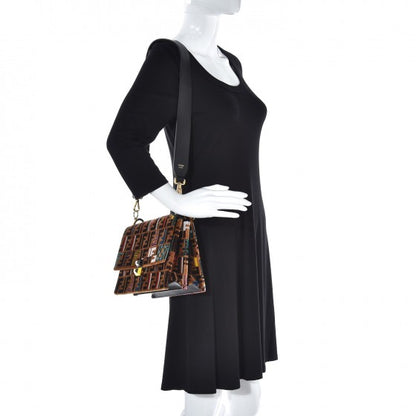 Fendi Velvet Vitello Dolce Fun Fair Kan I Shoulder Bag Tobacco Multicolor Black 2 of 8