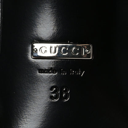 Gucci Crystal Kid Scamosciato Square G 35mm Slingback Pumps 38 Black 7 of 7