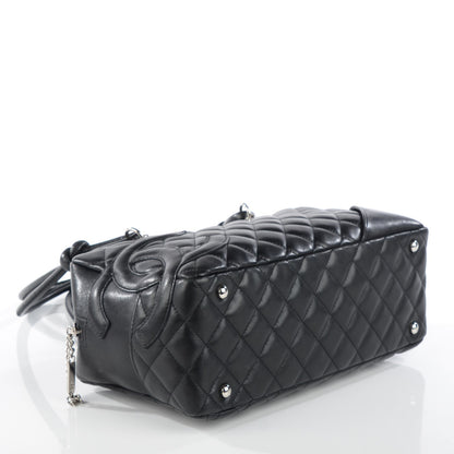 Chanel Calfskin Quilted Large Cambon Bowler Black 4 of 7
