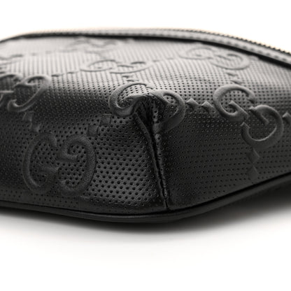 Gucci Calfskin GG Tennis Embossed Belt Bag Black 10 of 11