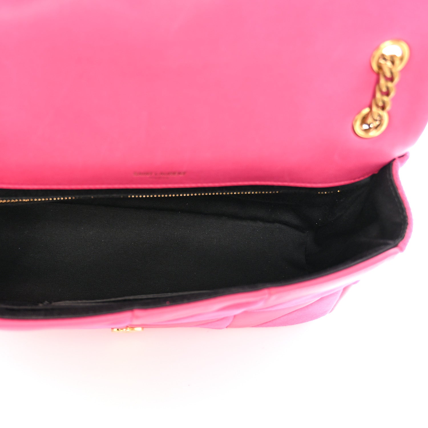 Saint Laurent Lambskin Suede Patchwork Monogram Medium Jamie Fuchsia 5 of 20