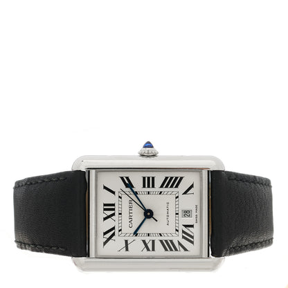 Cartier Stainless Steel Calfskin 31mm Tank Solo Automatic Watch 2 of 5