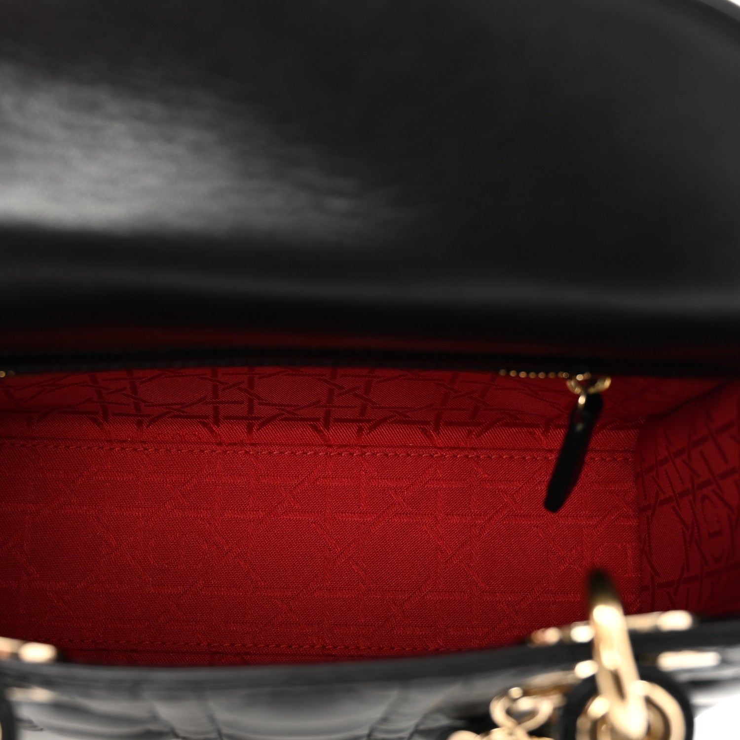 Christian Dior Lambskin Cannage Small My ABCDior Lady Dior Black 7 of 9
