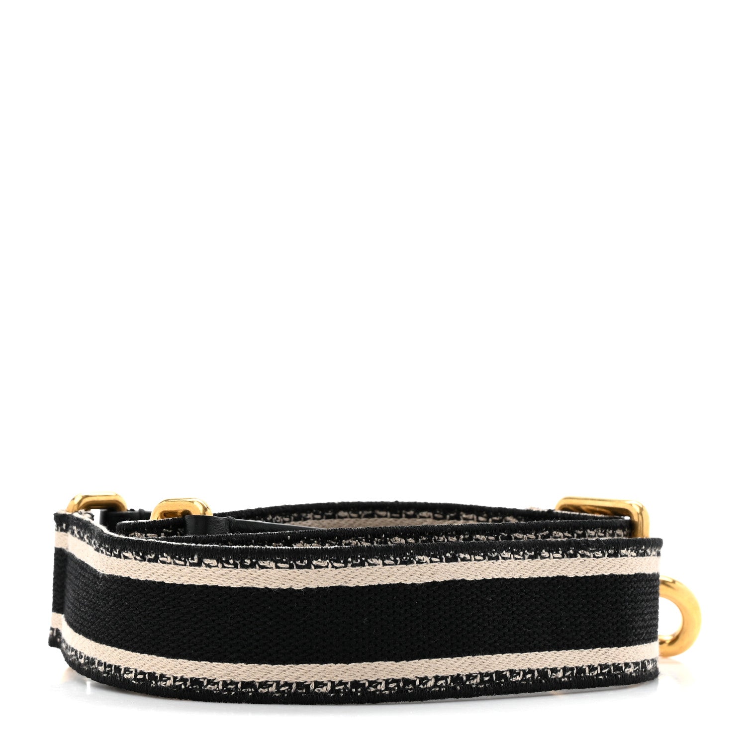 Christian Dior Canvas Embroidered Shoulder Strap Blue 2 of 5