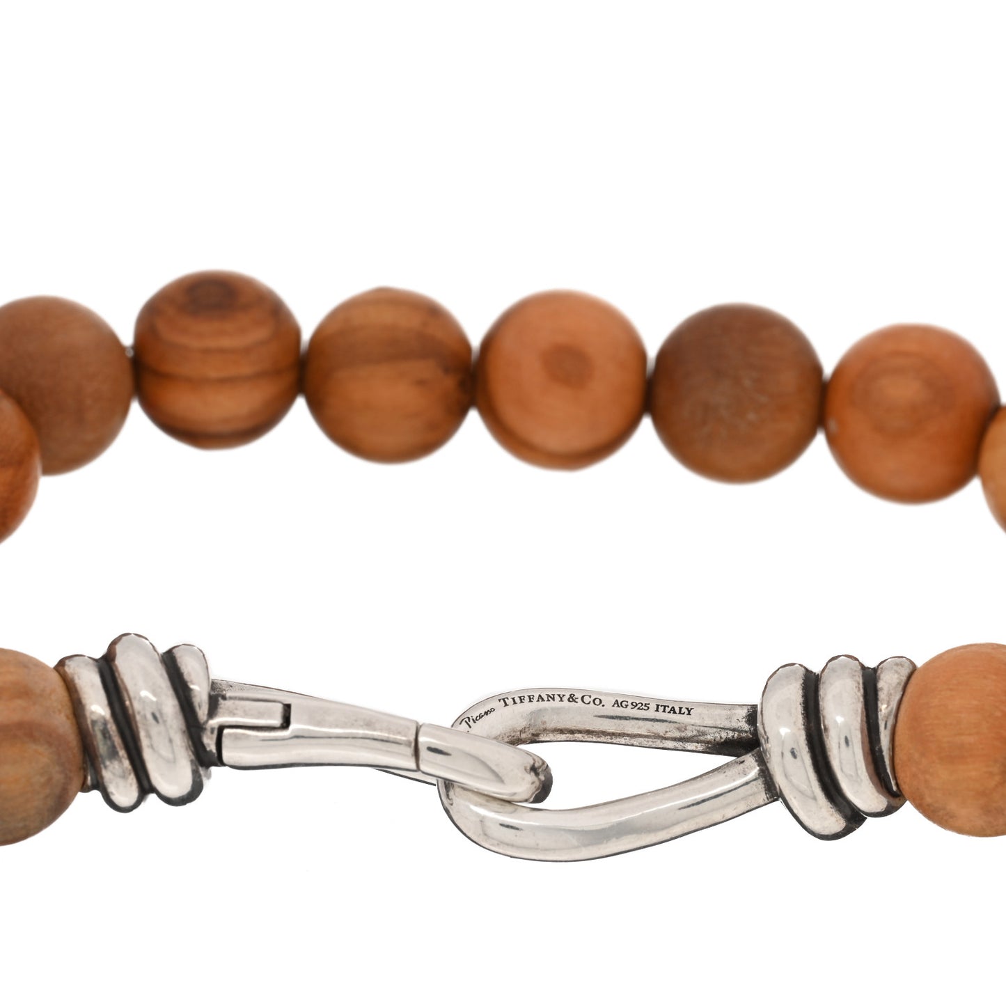Sterling Silver Wood Paloma Picasso Knot Bead Bracelet