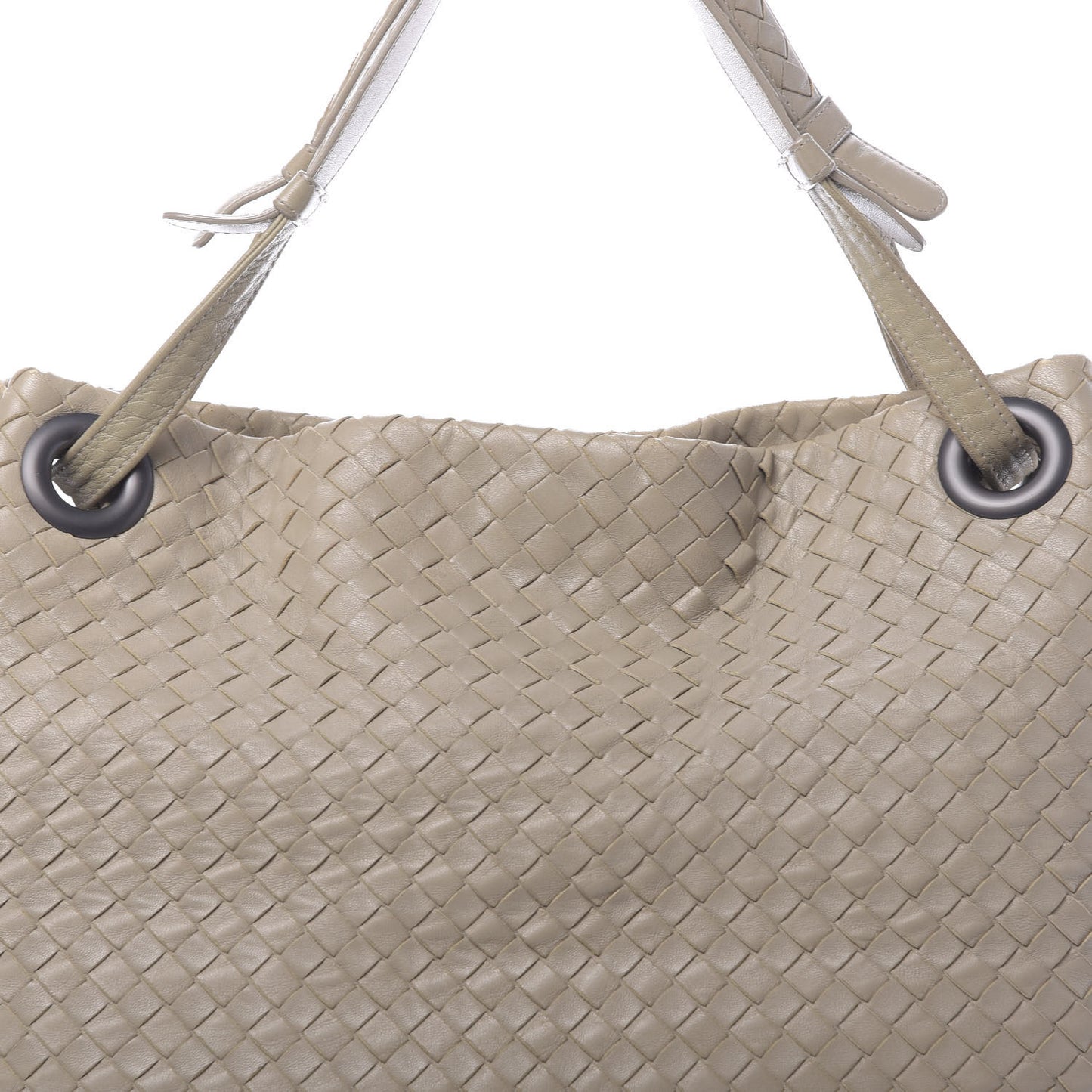 Nappa Intrecciato Medium Garda Bag Fume