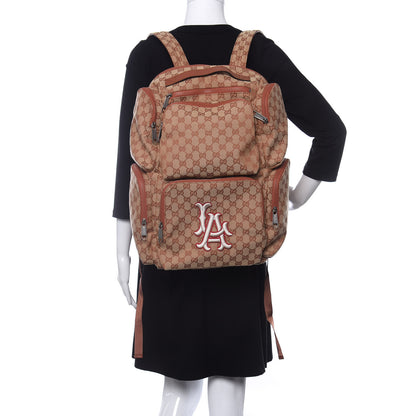 Gucci X MLB GG Monogram LA Dodgers Large Backpack Beige Ruggine Ivory 2 of 10