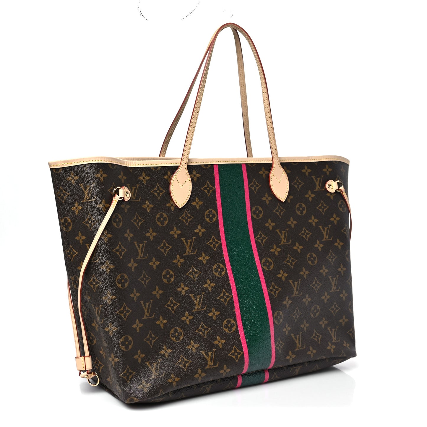 Monogram My LV Heritage Neverfull GM Vert Anglais Fuchsia