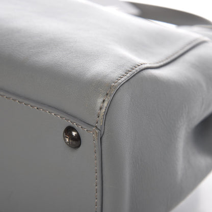 Fendi Vitello Suede Medium Peekaboo Iconic Satchel Grigio Chiaro 11 of 12