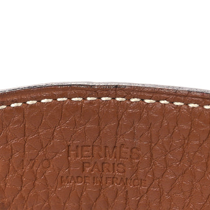 Hermes Box Togo 32mm H Belt 80 32 Black Gold 5 of 10