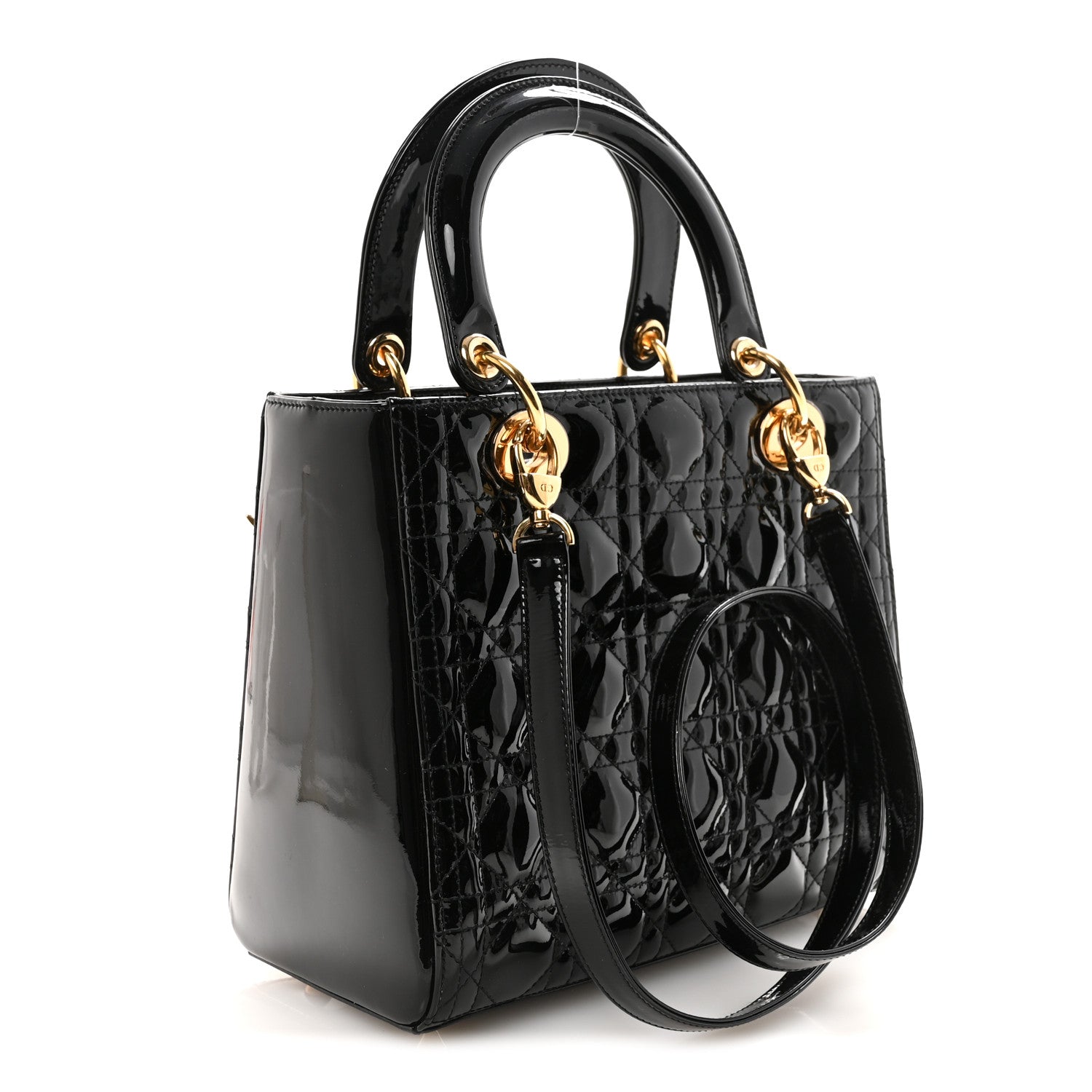 Christian Dior Patent Cannage Medium Lady Dior Black 3 of 9
