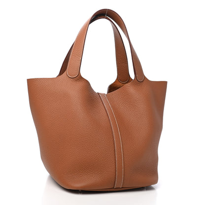 Hermes Taurillon Clemence Picotin Lock 26 GM Gold 3 of 9