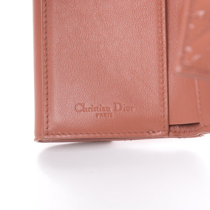 Christian Dior Patent Cannage Lady Dior Lotus Wallet Dark Coral 6 of 9