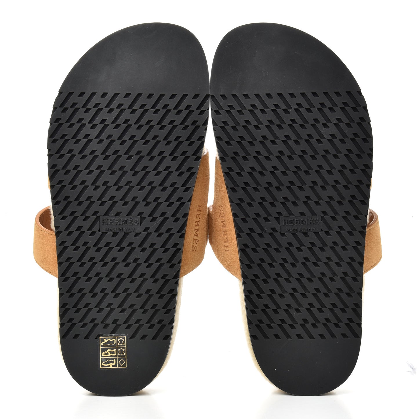 Suede Goatskin Woolskin Womens Chypre Sandals 38 Golden Beige