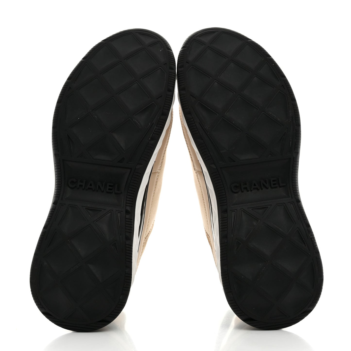 Velvet Calfskin Mixed Fibers CC Sneakers 37 Ivory Black