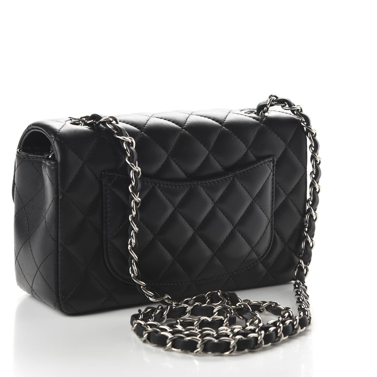 Chanel Lambskin Quilted Mini Rectangular Flap Black 3 of 11