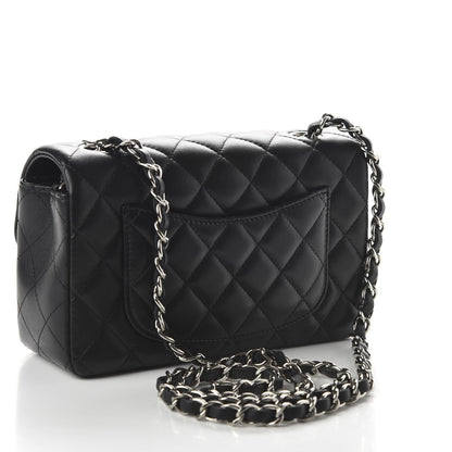 Chanel Lambskin Quilted Mini Rectangular Flap Black 3 of 11