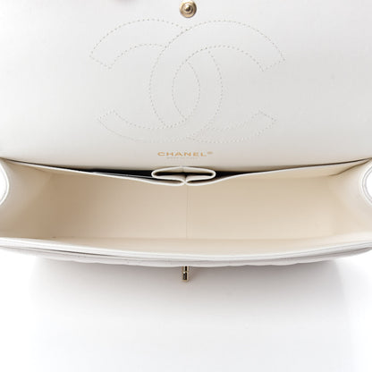 Chanel Caviar Quilted Jumbo Double Flap White 5 of 11