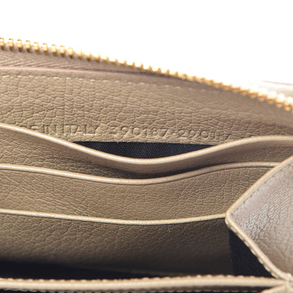 Balenciaga Chevre Gold Metallic Edge Hardware Zip Around Wallet Beige Latte 7 of 8